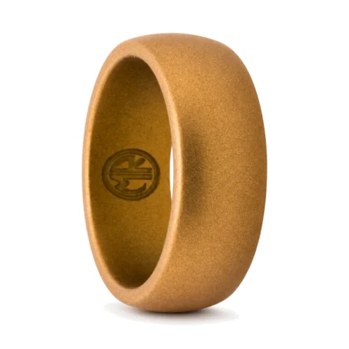 Mens 9mm Metallic Bronze Silicone Ring