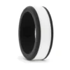 Black and White 8mm Silicone Ring