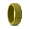 Khaki Silicone Ring 8mm with Ridged Pattern