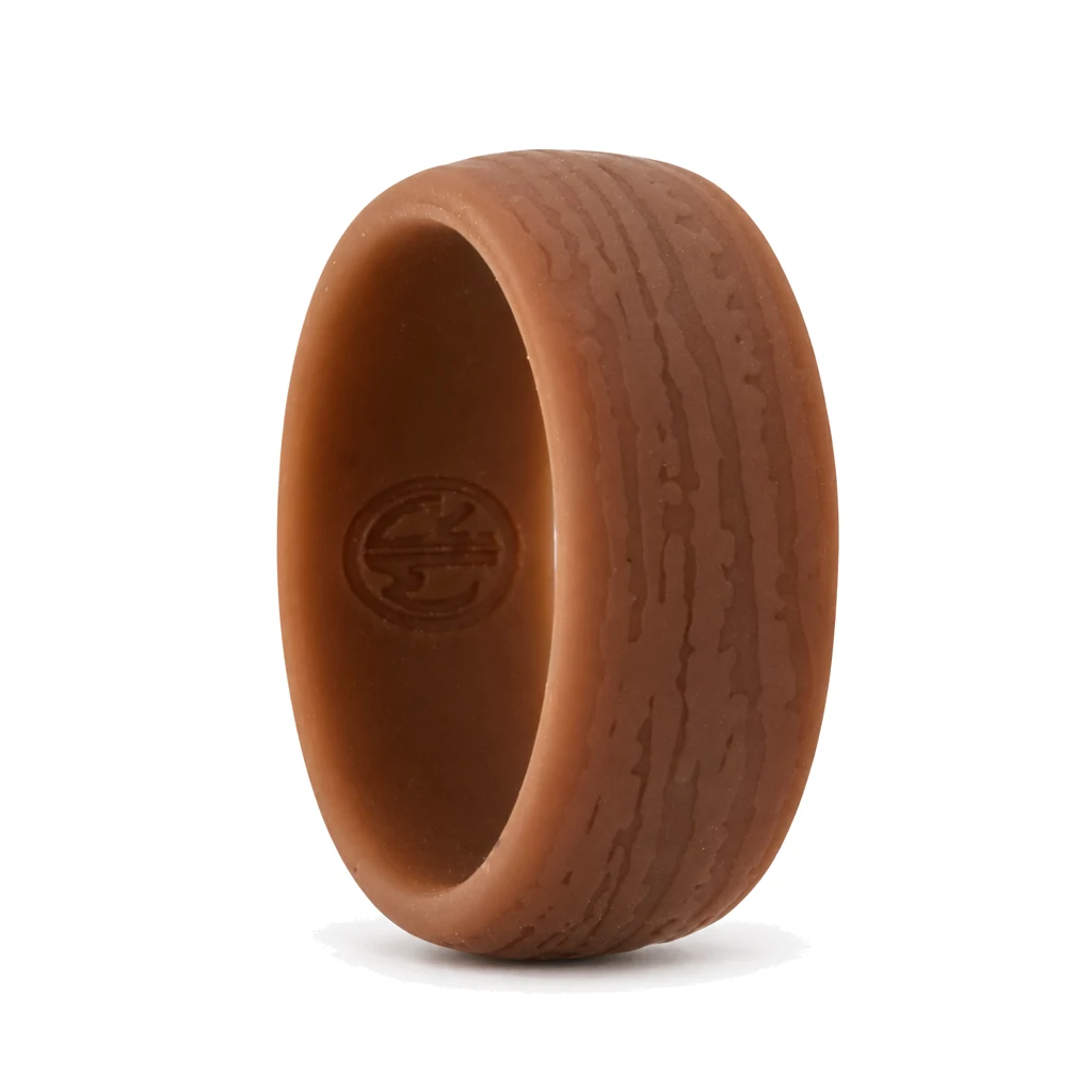 Woodgrain 8.7mm Brown Silicone Ring