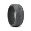Metallic Textured 8.7mm Grey Silicone Ring