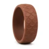 Dragon Scale 8.7mm Bronze Mens Silicone Ring