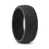 Dragon Scale 8.7mm Charcoal Gray Mens Silicone Ring