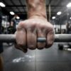 Mens 8mm Dome Dark Grey Silicone Ring