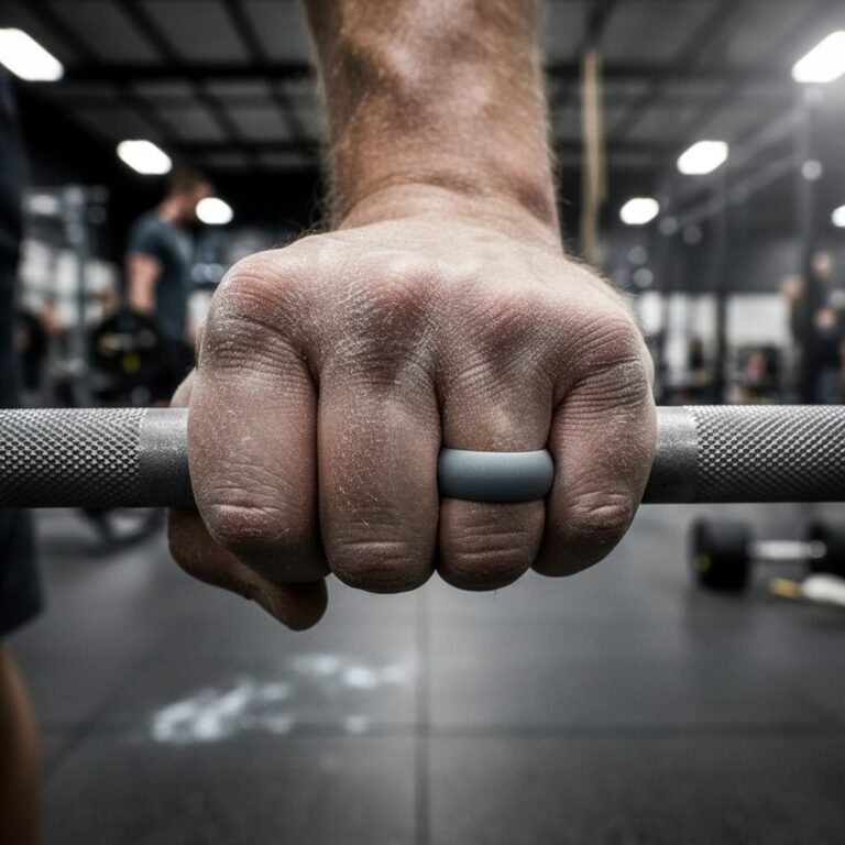 Mens 8mm Dome Dark Grey Silicone Ring