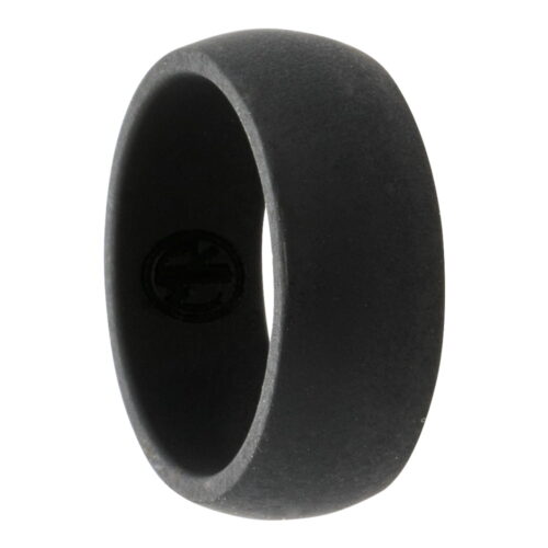 wide black silicone ring