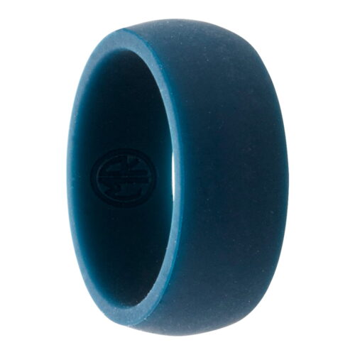 wide blue silicone ring