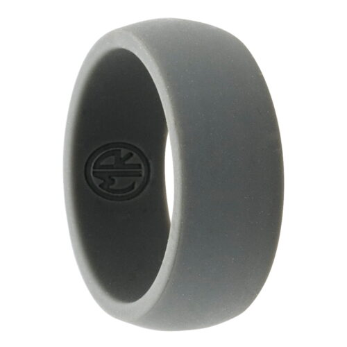 wide grey silicone ring