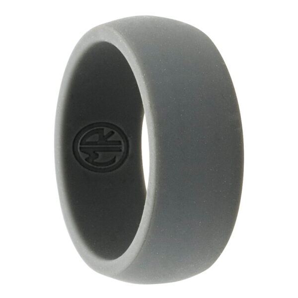 wide grey silicone ring