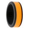 Black and orange silicone ring