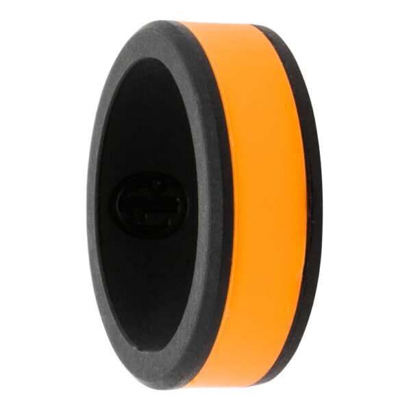 Black and orange silicone ring