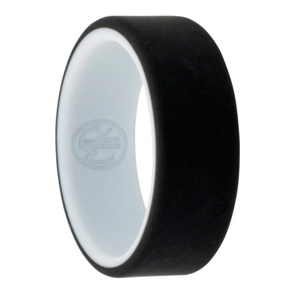 black and white silicone ring