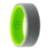 grey and green silicone ring