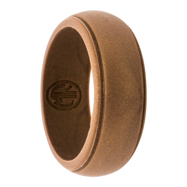 bronze grooved silicone ring