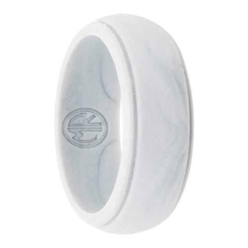 white grooved silicone ring