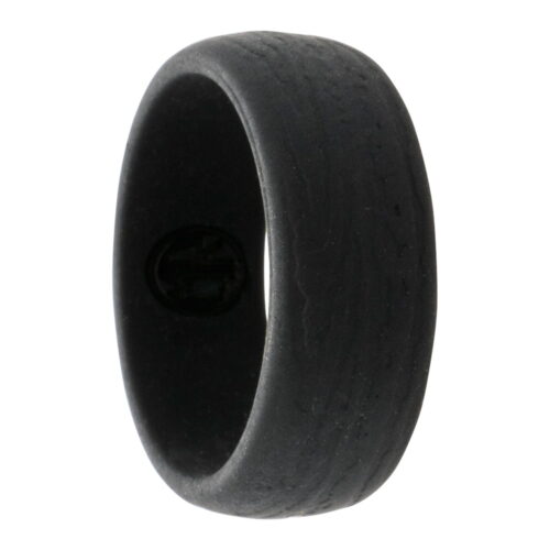 black wood silicone ring
