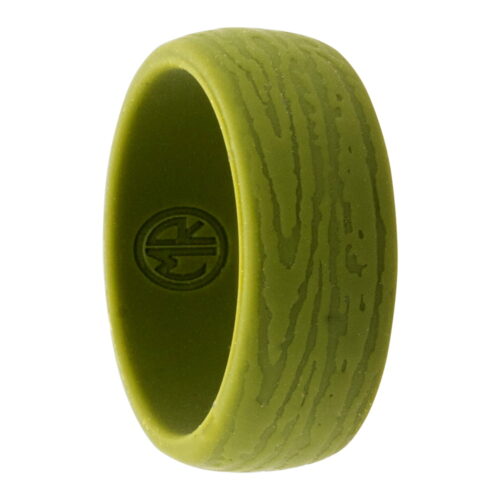 green wood silicone ring