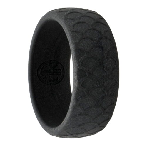 dark grey snake silicone ring