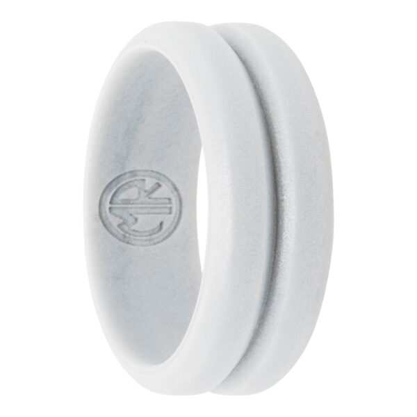 Silver silicone ring