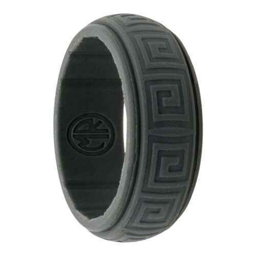 grey Celtic silicone ring