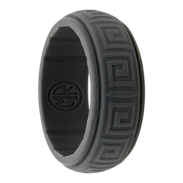 grey Celtic silicone ring