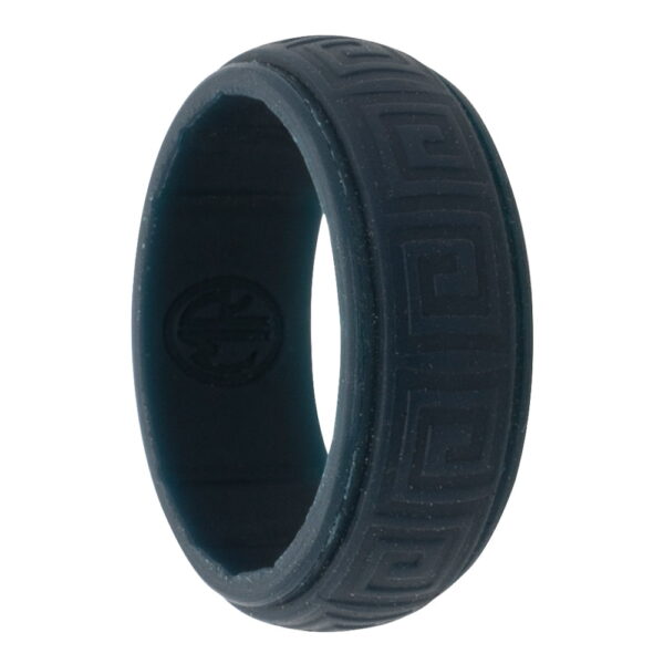 navy Celtic silicone ring