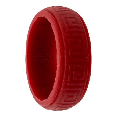 red Celtic silicone ring