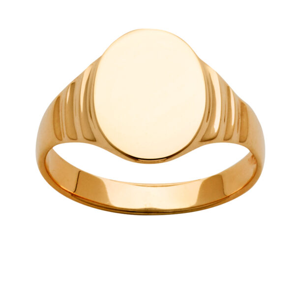 GD150-Gold Oval Signet Ring