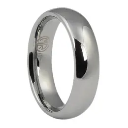 Polished Tungsten Mens Wedding Ring
