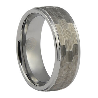 Hammered titanium ring