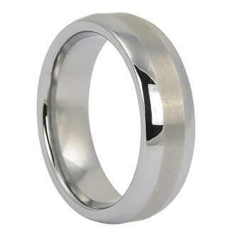 Satin finish titanium ring