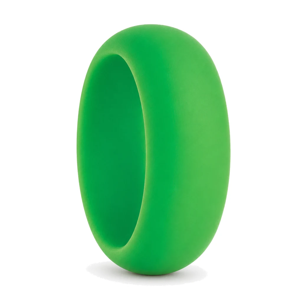 8mm Dome Green Silicone Ring