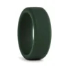 Flat 8mm Dark Green Men's Silicone Ring
