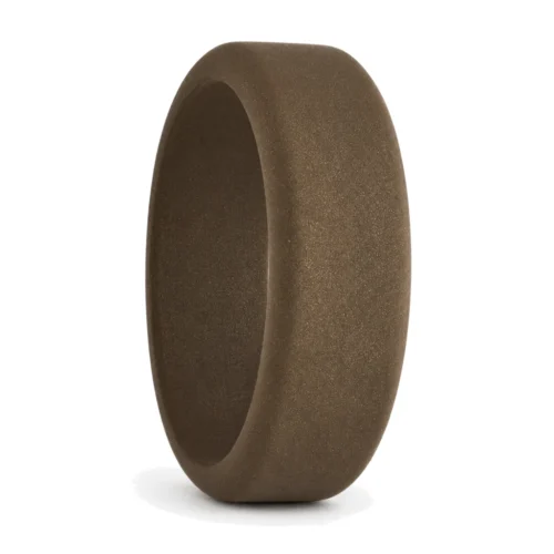 Flat 8mm Bronze Men's Silicone Ring