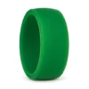 9mm Mens Ultra Wide Green Silicone Ring