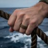 Flat 8mm Bronze Men’s Silicone Ring