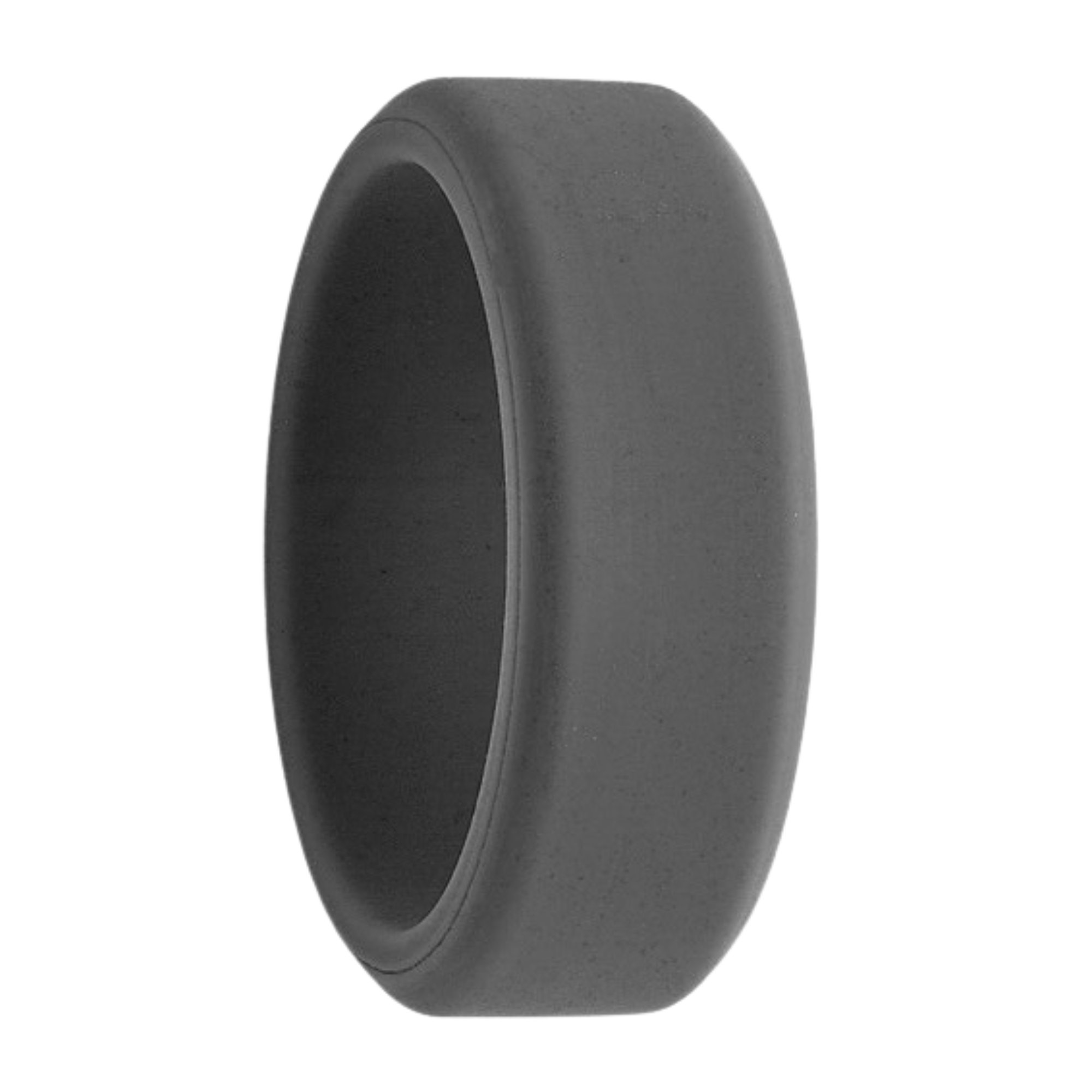8mm Flat Grey Men's Silicone Ring for men