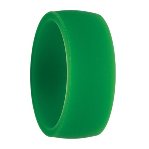 Green silicone wedding bands for men