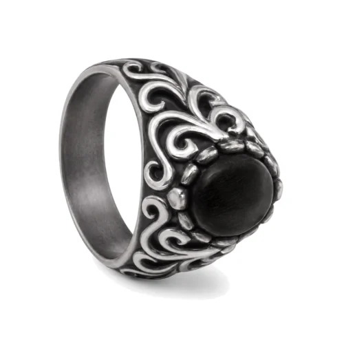 Abyss Tiger Eye Stone Signet Ring