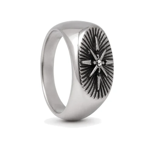 Navigate Compass Signet Ring