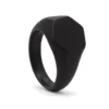 Hexon Black Signet Ring