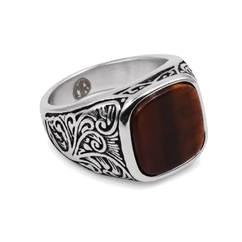 Maxwell's Tiger Eye Stone Signet Ring