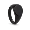 Geo: Polished Black GeometricSignet Ring