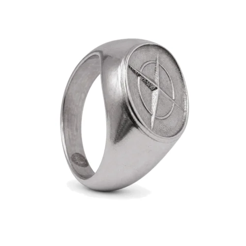 Meridian Compass Minimalist Signet Ring