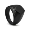 Zenith Diamond-Faced Black Signet Ring
