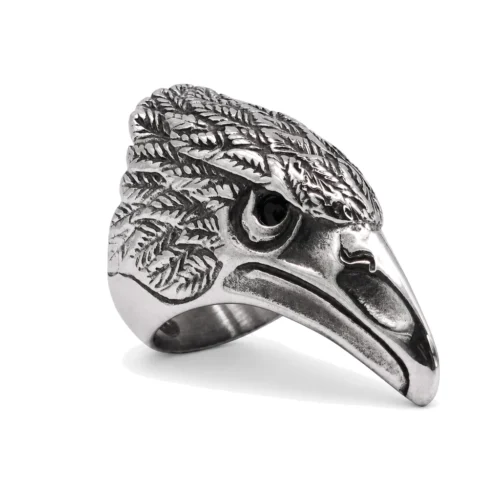 Talon Black-Eyed Eagle Steel Signet Ring