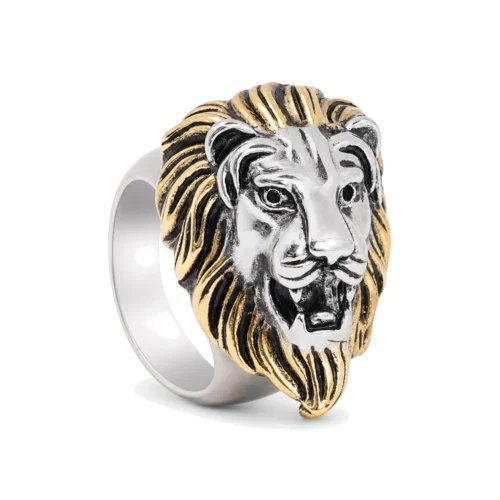 Leonis Gold-Maned Lion Signet Ring