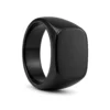 Classic Noir Polished Black Signet Ring