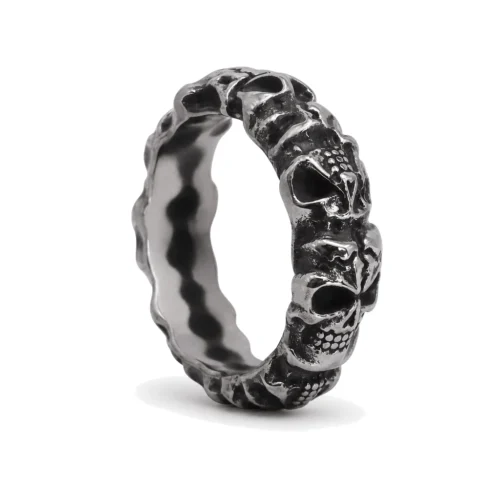 Rebel Silver Skull Ring