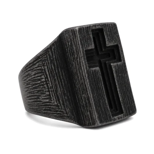 Relic Sunken Cross Signet Ring